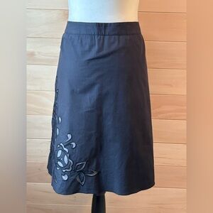 Ricki’s Size 16 Embroidered Black A-Line Midi Skirt